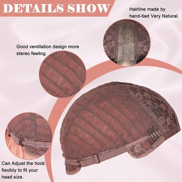 Pink Hair Black Root Wigs - Picture 3 of 3